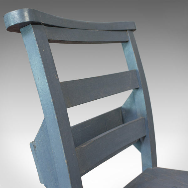 Antique School Chair, English, Victorian, Beech, Station, Seat, Circa 1900 - London Fine Antiques
