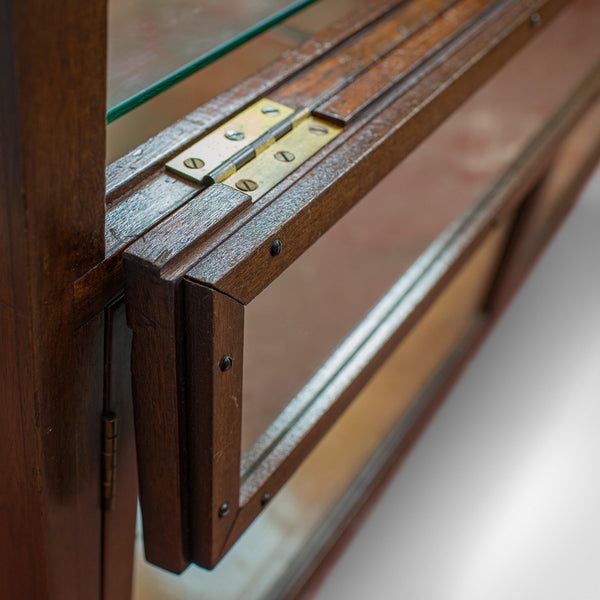 Antique Shopfitting Display Cabinet, English, Mahogany, Oak, Showcase, Edwardian - London Fine Antiques