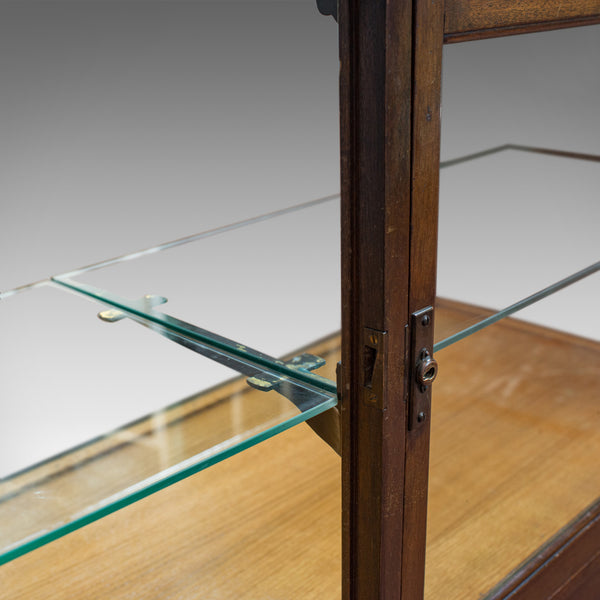 Antique Shopfitting Display Cabinet, English, Mahogany, Oak, Showcase, Edwardian - London Fine Antiques
