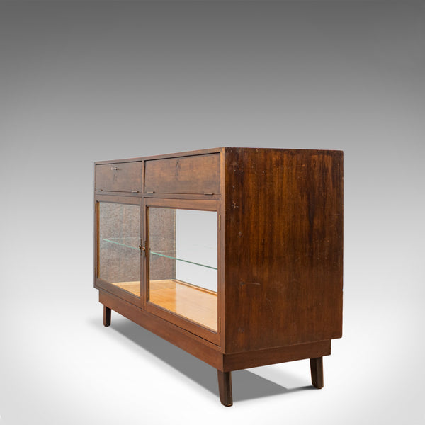 Antique Shopfitting Display Cabinet, English, Mahogany, Oak, Showcase, Edwardian - London Fine Antiques