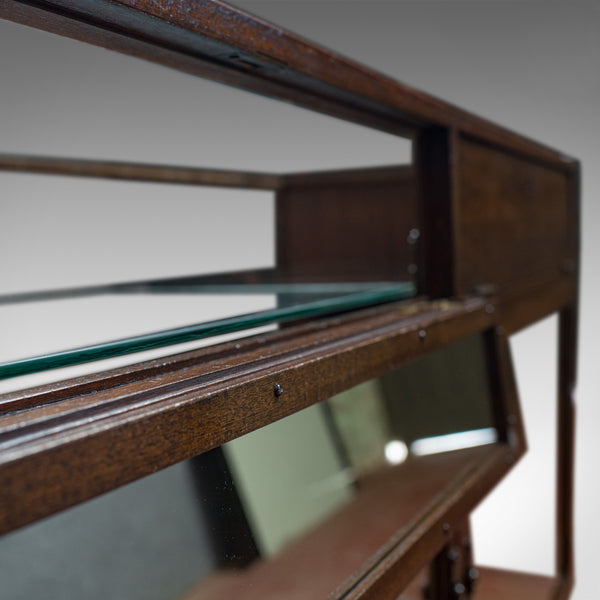 Antique Shopfitting Display Cabinet, English, Mahogany, Oak, Showcase, Edwardian - London Fine Antiques