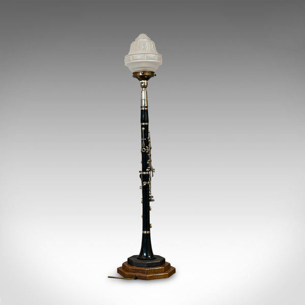 Vintage Clarinet Lamp, Bespoke, Handmade, Table, Light, Crafted, Instrument - London Fine Antiques