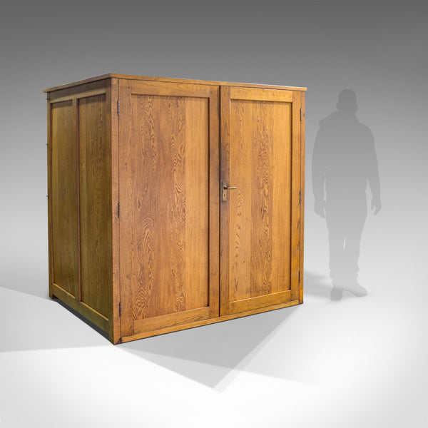 Massive Vintage Document Cabinet, English, Oak, Specimen, Art, Archive, Cupboard - London Fine Antiques