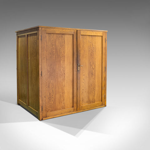 Massive Vintage Document Cabinet, English, Oak, Specimen, Art, Archive, Cupboard - London Fine Antiques