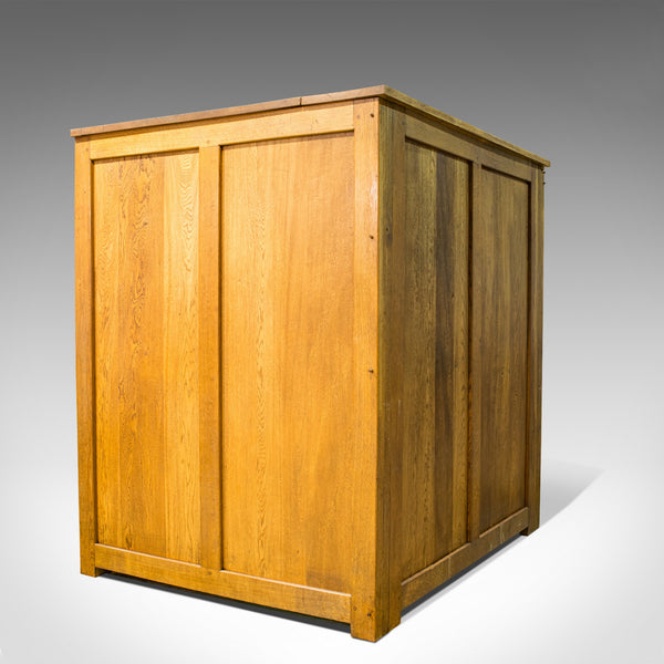 Massive Vintage Document Cabinet, English, Oak, Specimen, Art, Archive, Cupboard - London Fine Antiques