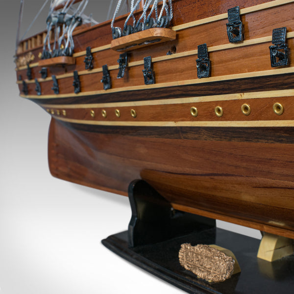 Large Vintage Model Ship, Napoleon, English, Mahogany, Collectible, Display - London Fine Antiques