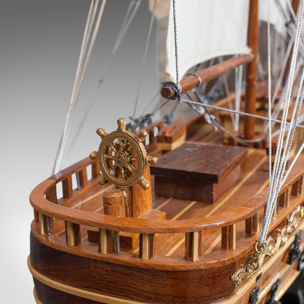 Large Vintage Model Ship, Napoleon, English, Mahogany, Collectible, Display - London Fine Antiques