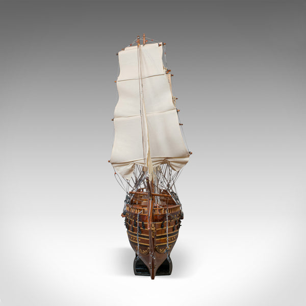 Large Vintage Model Ship, Napoleon, English, Mahogany, Collectible, Display - London Fine Antiques