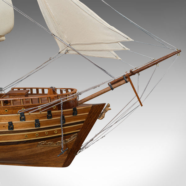 Large Vintage Model Ship, Napoleon, English, Mahogany, Collectible, Display - London Fine Antiques