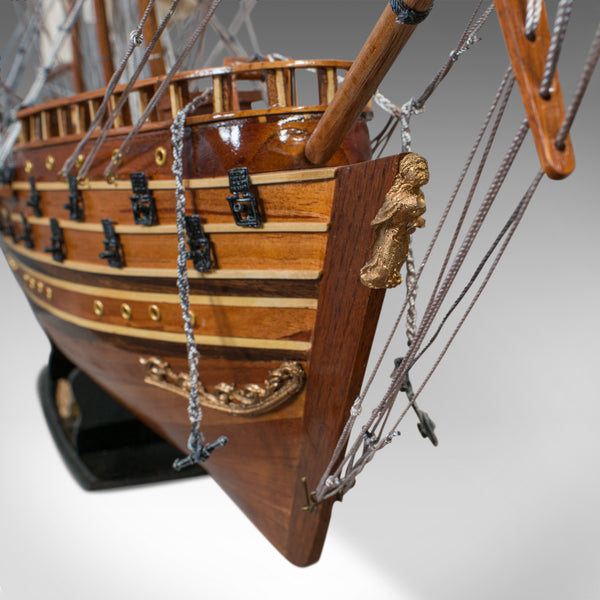 Large Vintage Model Ship, Napoleon, English, Mahogany, Collectible, Display - London Fine Antiques