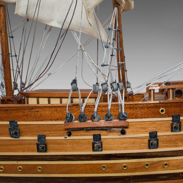 Large Vintage Model Ship, Napoleon, English, Mahogany, Collectible, Display - London Fine Antiques