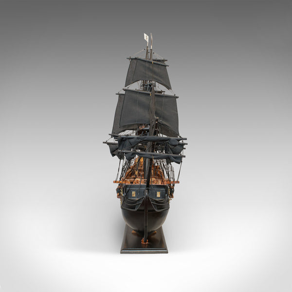 Large Model, Black Pearl, Pirate Ship, Mahogany, Collectible, Hollywood, Display - London Fine Antiques