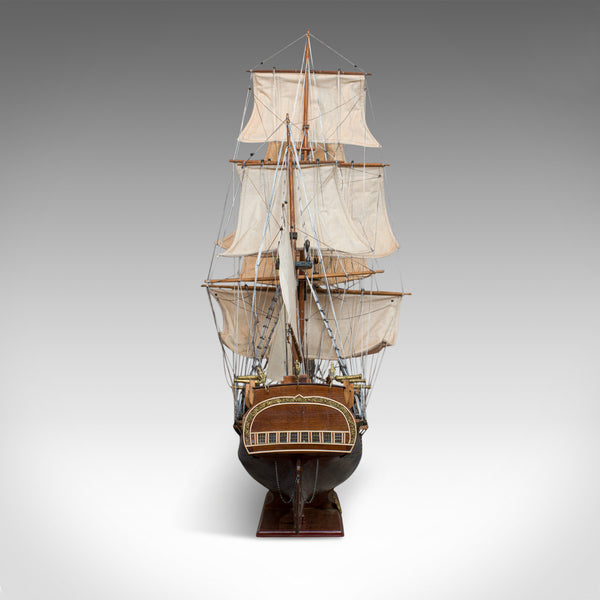 Large Vintage Model, The Bounty, English, Mahogany, Collectible, Ship, Display - London Fine Antiques