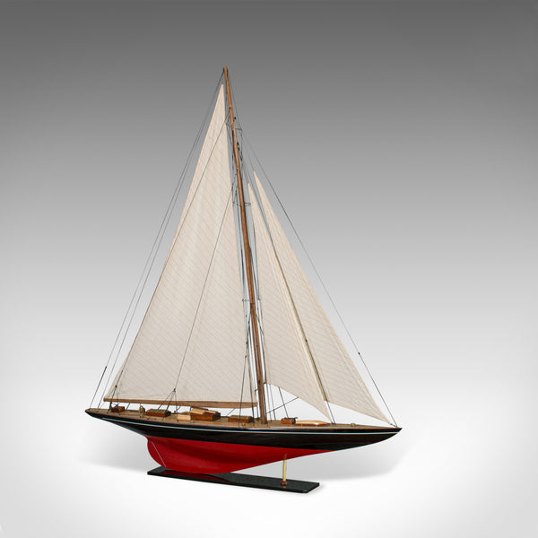 Large Vintage Model Yacht, English, Mahogany, Collectible, Decorative, Display - London Fine Antiques