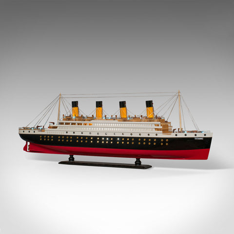 Large Vintage Model Titanic, English, Collectible, Model, Ship, Display, Lights - London Fine Antiques