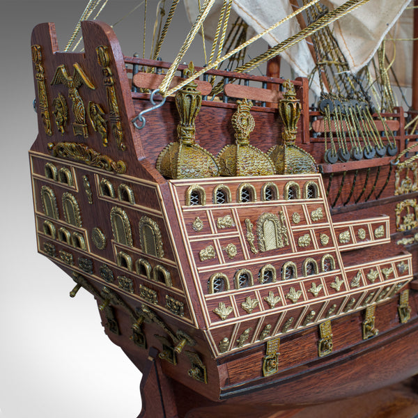 Large Vintage Model, Sovereign of the Seas, English, Mahogany, Collectible, Ship - London Fine Antiques