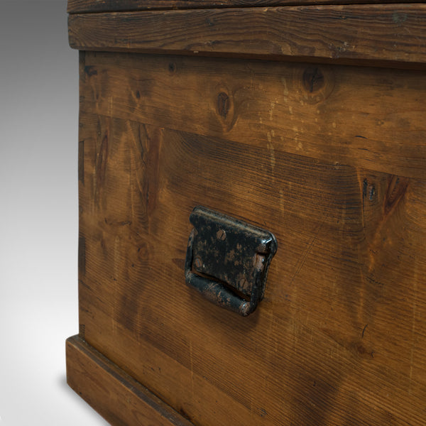 Large Antique Coffer, English, Pine, Storage, Chest, Trunk, Victorian - London Fine Antiques