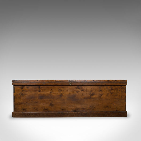 Large Antique Coffer, English, Pine, Storage, Chest, Trunk, Victorian - London Fine Antiques