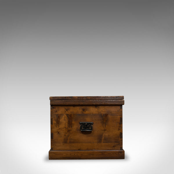 Large Antique Coffer, English, Pine, Storage, Chest, Trunk, Victorian - London Fine Antiques