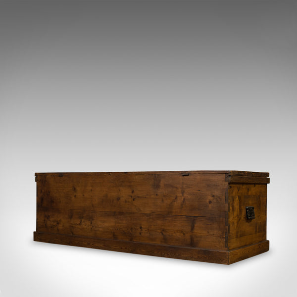 Large Antique Coffer, English, Pine, Storage, Chest, Trunk, Victorian - London Fine Antiques