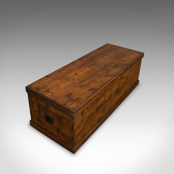Large Antique Coffer, English, Pine, Storage, Chest, Trunk, Victorian - London Fine Antiques