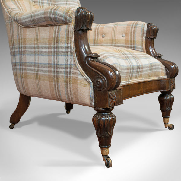 Antique Gentleman's Armchair, Rosewood, Fireside, Club Chair, William IV, c1835 - London Fine Antiques