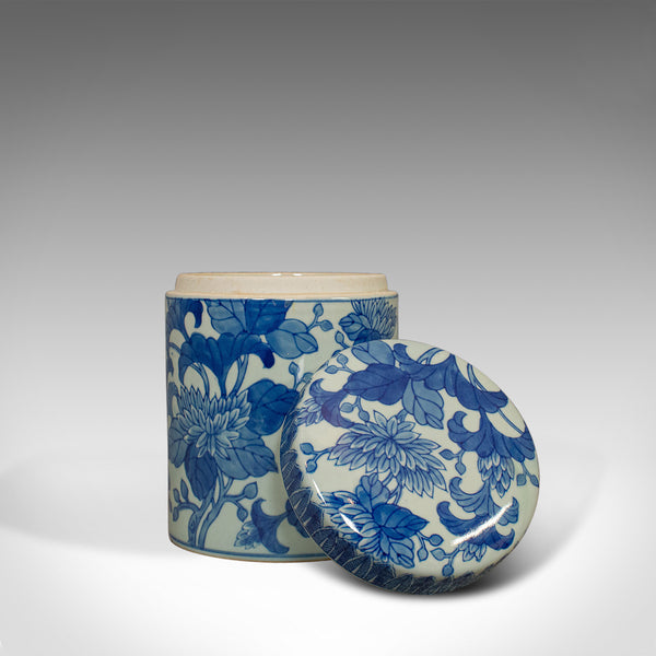 Vintage Chinese Jar, Oriental, Ceramic, Caddy, Urn, Painted, Floral, Pattern - London Fine Antiques