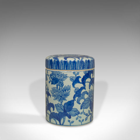Vintage Chinese Jar, Oriental, Ceramic, Caddy, Urn, Painted, Floral, Pattern - London Fine Antiques