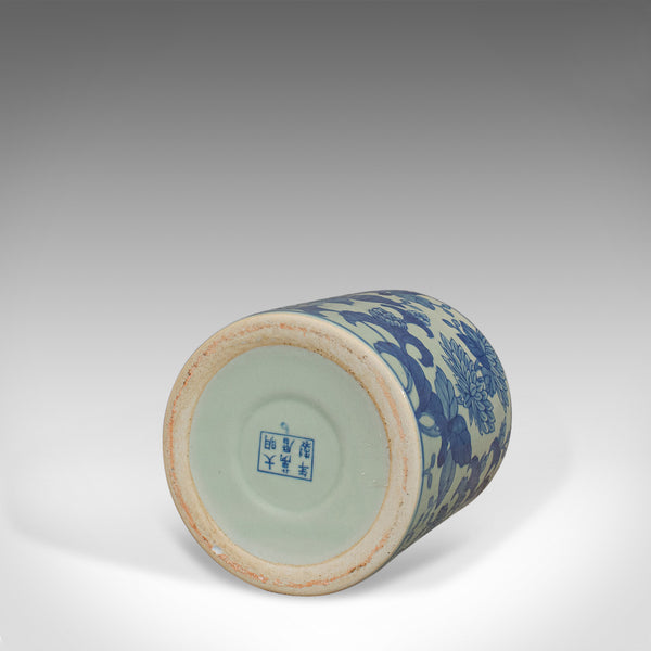 Vintage Chinese Jar, Oriental, Ceramic, Caddy, Urn, Painted, Floral, Pattern - London Fine Antiques