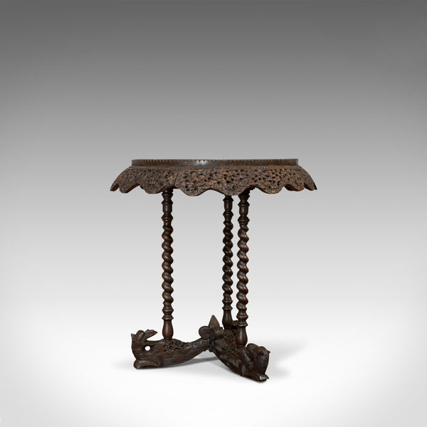 Antique Centre Table, Asian, Teak, Lamp, Occasional, 19th Century, Circa 1880 - London Fine Antiques