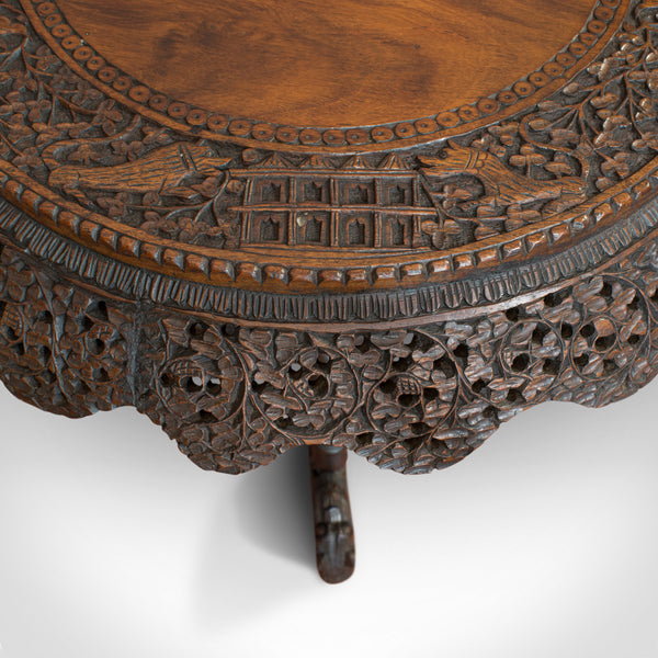 Antique Centre Table, Asian, Teak, Lamp, Occasional, 19th Century, Circa 1880 - London Fine Antiques
