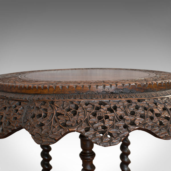 Antique Centre Table, Asian, Teak, Lamp, Occasional, 19th Century, Circa 1880 - London Fine Antiques