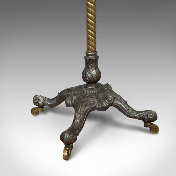 Antique Adjustable Wine Table, English, Mahogany, Cast Iron, Plant, Jardiniere - London Fine Antiques