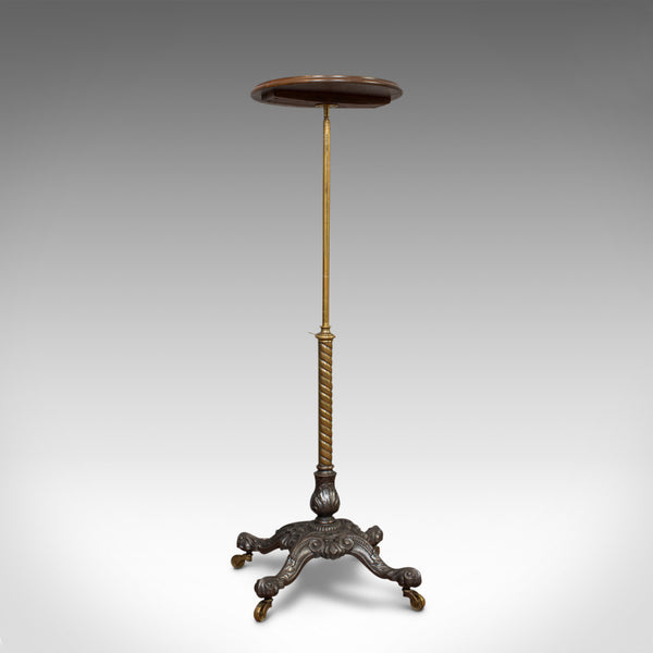 Antique Adjustable Wine Table, English, Mahogany, Cast Iron, Plant, Jardiniere - London Fine Antiques