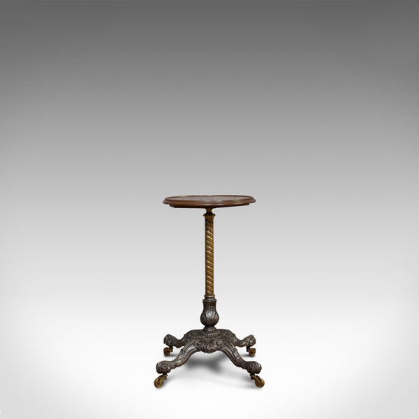 Antique Adjustable Wine Table, English, Mahogany, Cast Iron, Plant, Jardiniere - London Fine Antiques