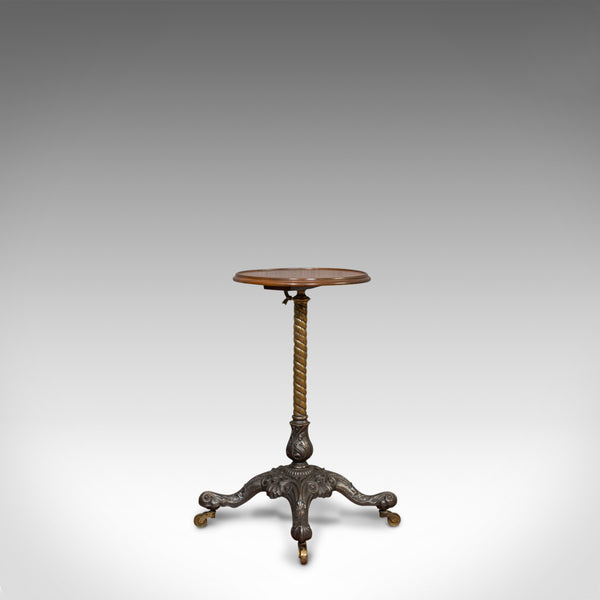 Antique Adjustable Wine Table, English, Mahogany, Cast Iron, Plant, Jardiniere - London Fine Antiques