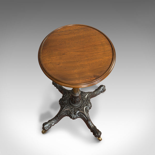 Antique Adjustable Wine Table, English, Mahogany, Cast Iron, Plant, Jardiniere - London Fine Antiques