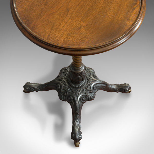 Antique Adjustable Wine Table, English, Mahogany, Cast Iron, Plant, Jardiniere - London Fine Antiques