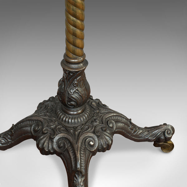 Antique Adjustable Wine Table, English, Mahogany, Cast Iron, Plant, Jardiniere - London Fine Antiques