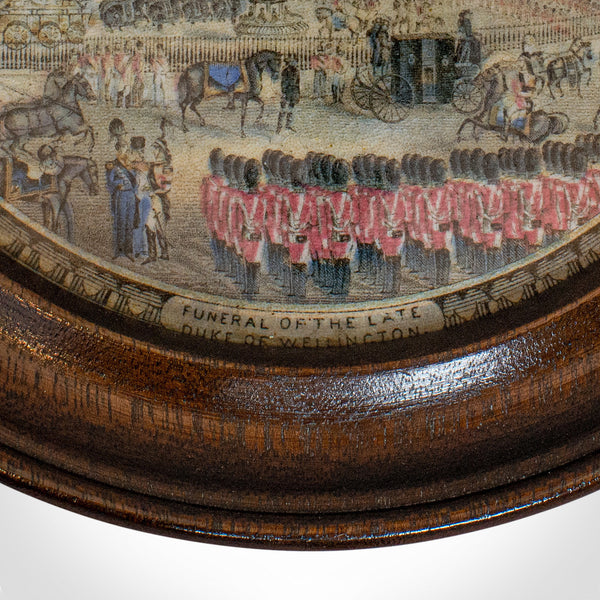 Antique Prattware Jar Lid, English, Mahogany, Ceramic, Duke of Wellington - London Fine Antiques