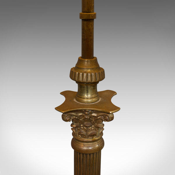 Antique Standard Lamp, English, Brass, Floor Light, Edwardian, Circa 1910 - London Fine Antiques