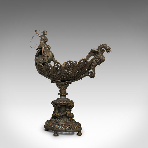 Antique Centrepiece, Classical Taste, French, Bronze Spelter, Bowl, Victorian - London Fine Antiques