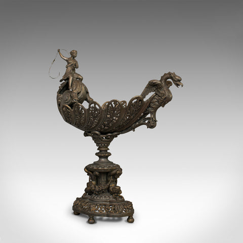 Antique Centrepiece, Classical Taste, French, Bronze Spelter, Bowl, Victorian - London Fine Antiques