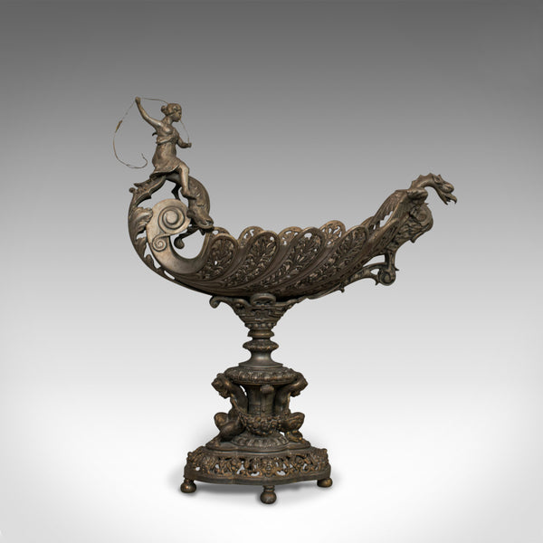 Antique Centrepiece, Classical Taste, French, Bronze Spelter, Bowl, Victorian - London Fine Antiques