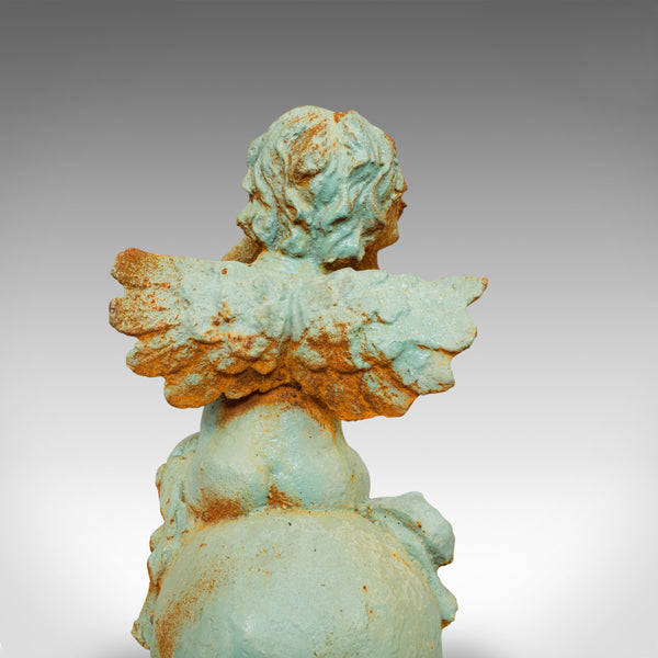Vinatge Putto Ornament, English, Cast Iron, Cherub, Garden, Statuette - London Fine Antiques