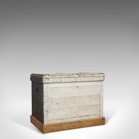 Antique Travel Trunk, English, Pine, Zinc Lined, Carriage Chest, Victorian - London Fine Antiques