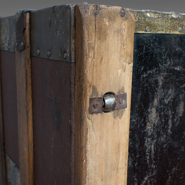 Antique Dome Top Trunk, English, Oak, Carriage Chest, Coffer, Edwardian, C.1910 - London Fine Antiques