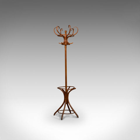 Antique Bentwood Coat Rack, Hall Stand, English, Beech, Umbrella, Edwardian - London Fine Antiques