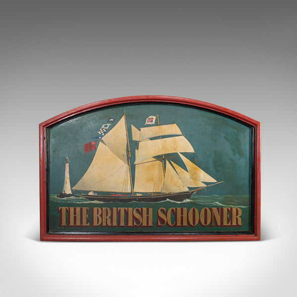 Large Vintage Ship Pub Sign, English, Pine, Bar, Billboard, Maritime, C.1950 - London Fine Antiques