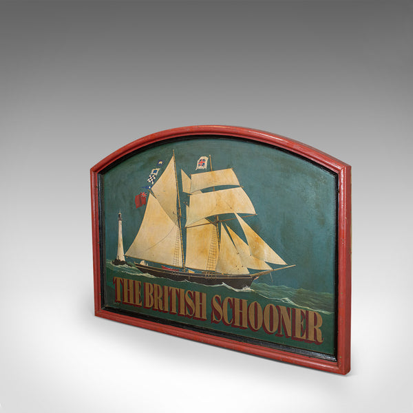Large Vintage Ship Pub Sign, English, Pine, Bar, Billboard, Maritime, C.1950 - London Fine Antiques